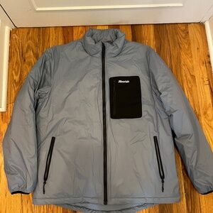 Blue Jiberish Puffer Jacket